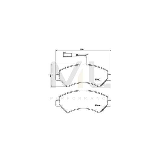 Hella 8DB 355 019-901 Brake Pad Set With Integrated Wear Warning Contact, With Accessories