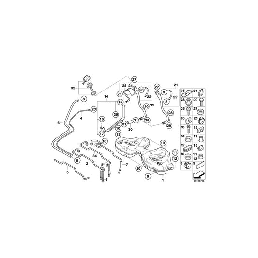 Genuine BMW 16117185363 E65 E67 E66 Hose (Inc. 745LiS, 750Li & 735i) | ML Performance US Car Parts