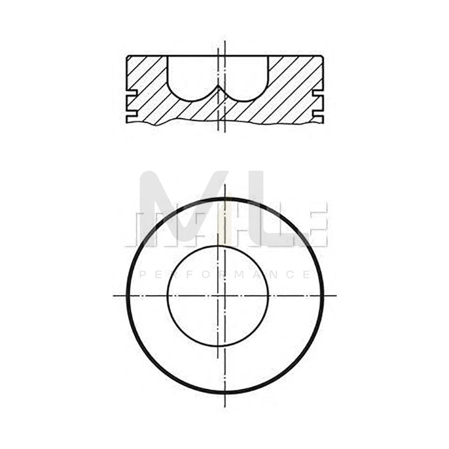 MAHLE ORIGINAL 0436100 Piston 98,48 mm, with piston rings, with piston ring carrier | ML Performance Car Parts