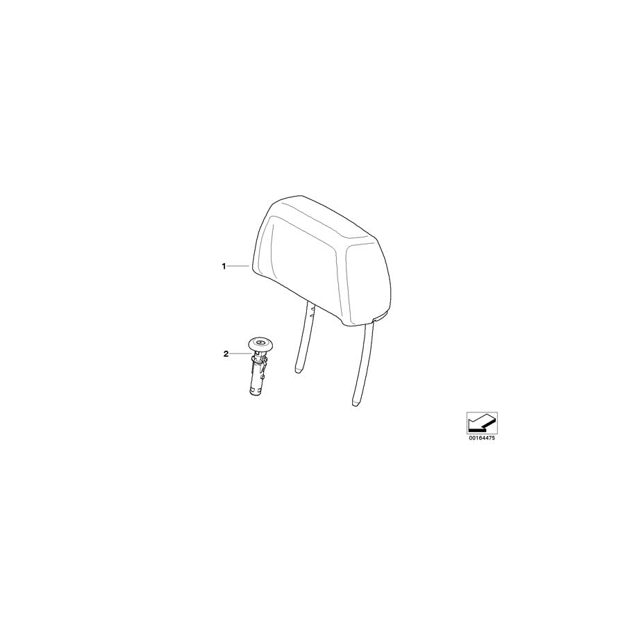 Genuine BMW 52107280358 E82 E88 Headrest Leather SCHWARZ (Inc. 128i & 135i) | ML Performance US