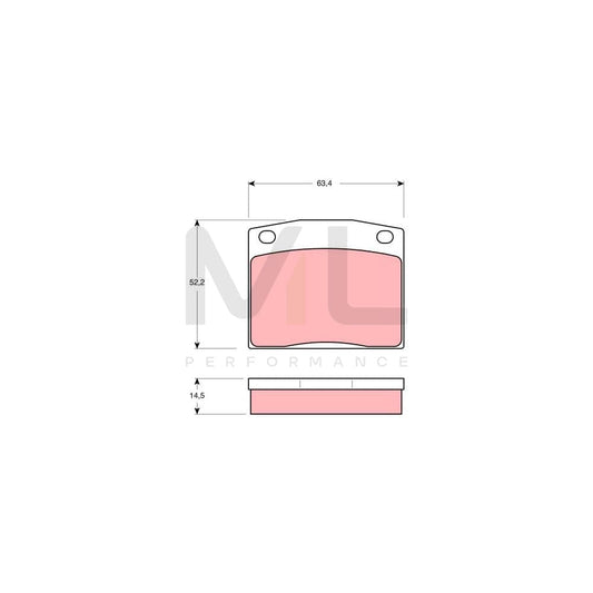 TRW Gdb171 Brake Pad Set For Honda Civic Not Prepared For Wear Indicator | ML Performance Car Parts