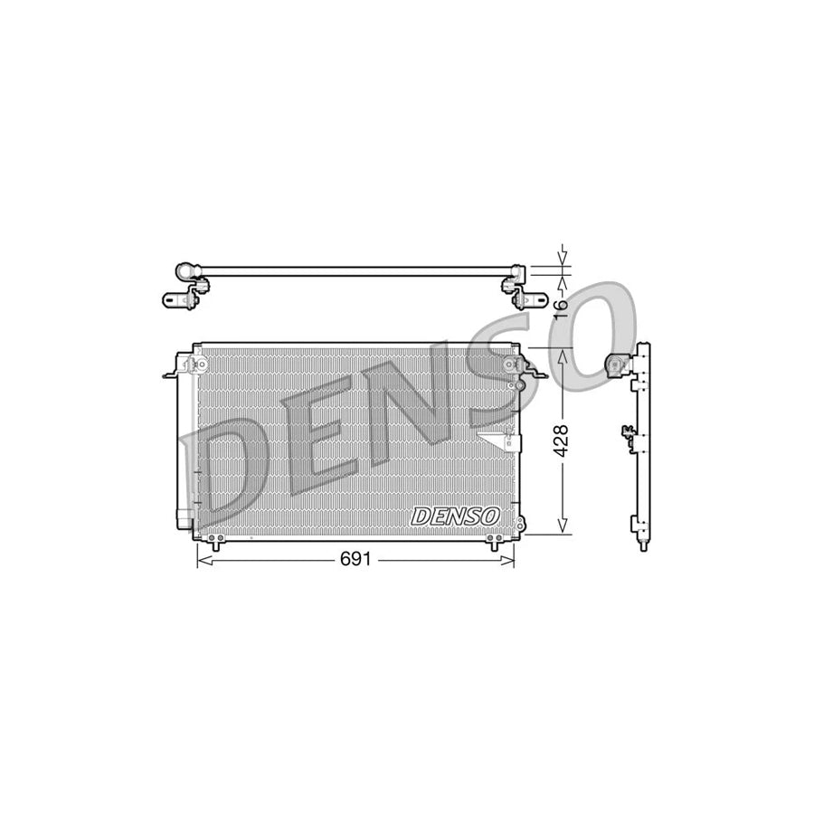 DENSO DCN51008 Air Conditioning Condenser for Lexus Ls III (Xf30)