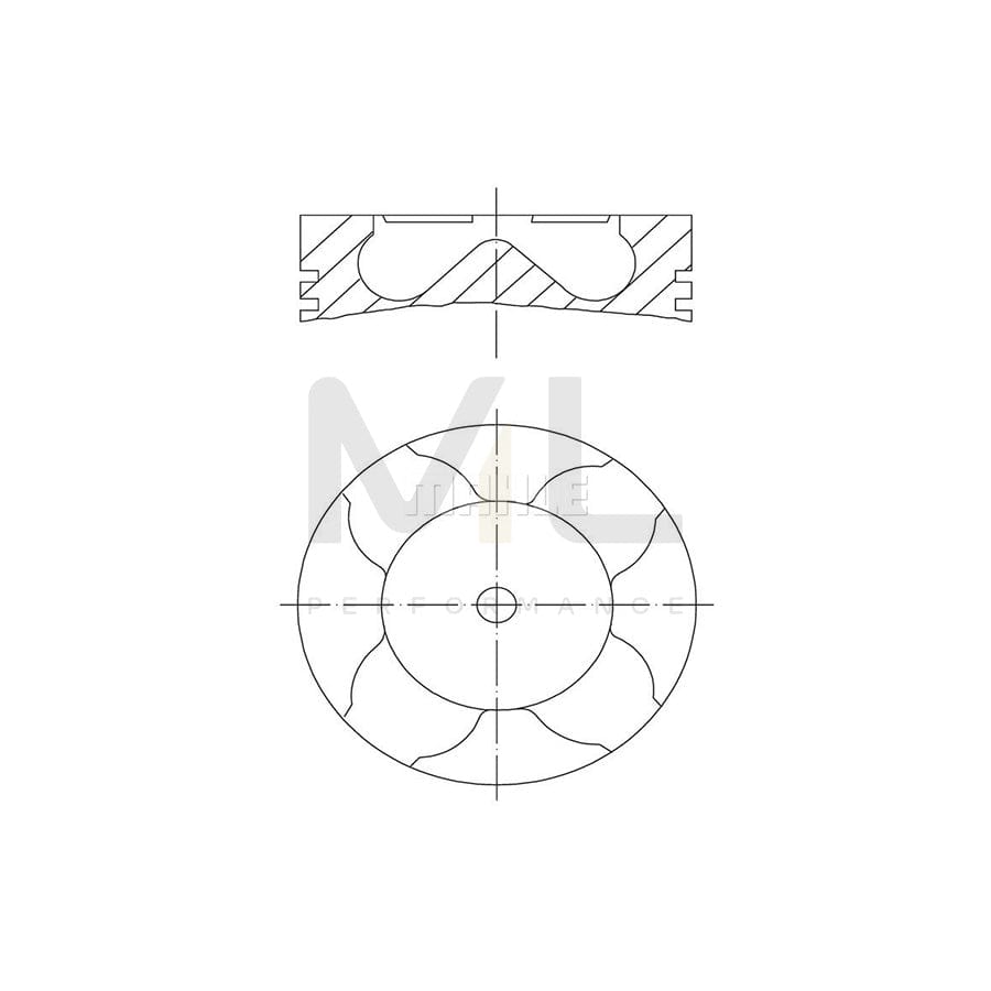 MAHLE ORIGINAL 010 16 00 Piston 82,0 mm, with cooling duct, with piston ring carrier | ML Performance Car Parts