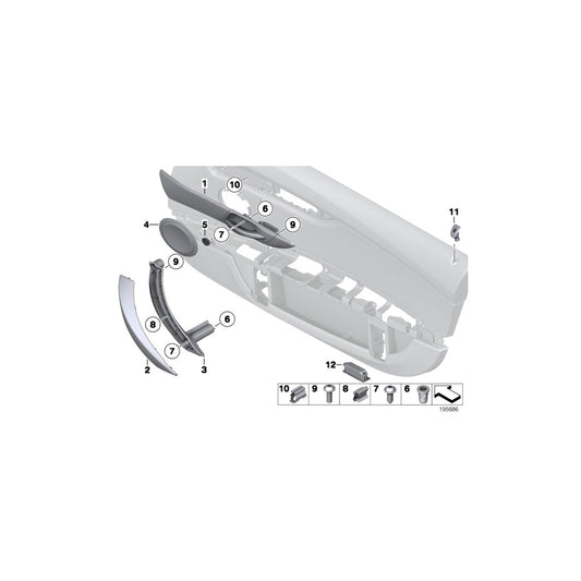 Genuine BMW 51419167018 E89 Door Handle, Satinsilber, Right (Inc. Z4) | ML Performance US Car Parts