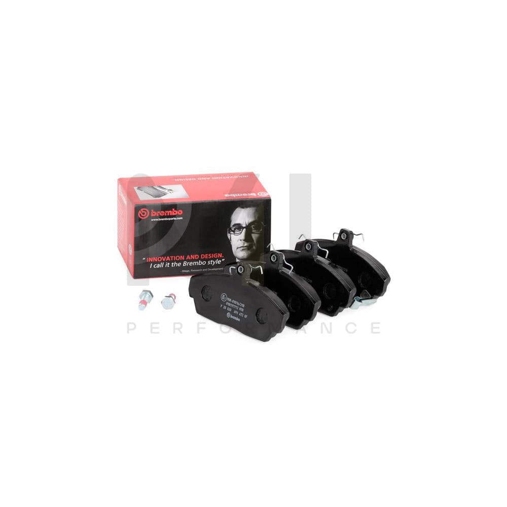 Brembo P 28 020 Brake Pad Set With Acoustic Wear Warning, With Brake Caliper Screws | ML Performance Car Parts