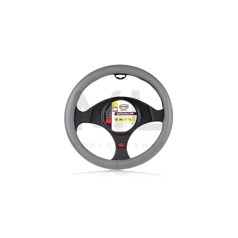 HEYNER SoftComfort Pro 603200 Steering wheel cover Grey, Ø: 37-39cm, PVC