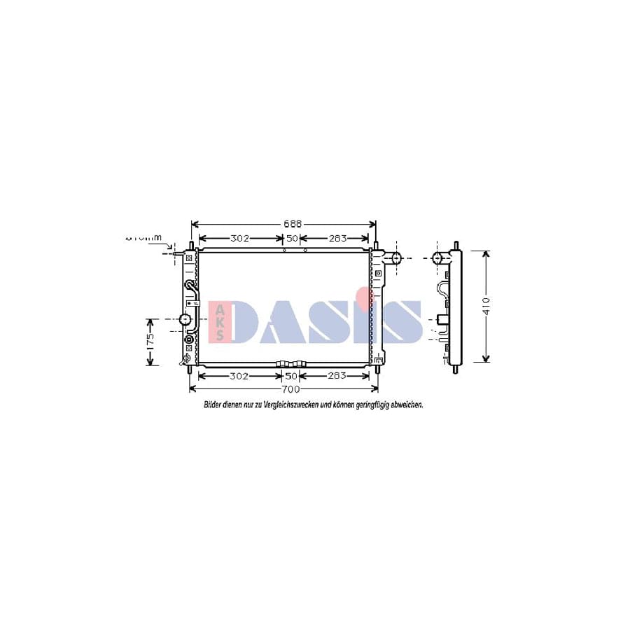 AKS Dasis 510006N Engine Radiator for Daewoo Lanos