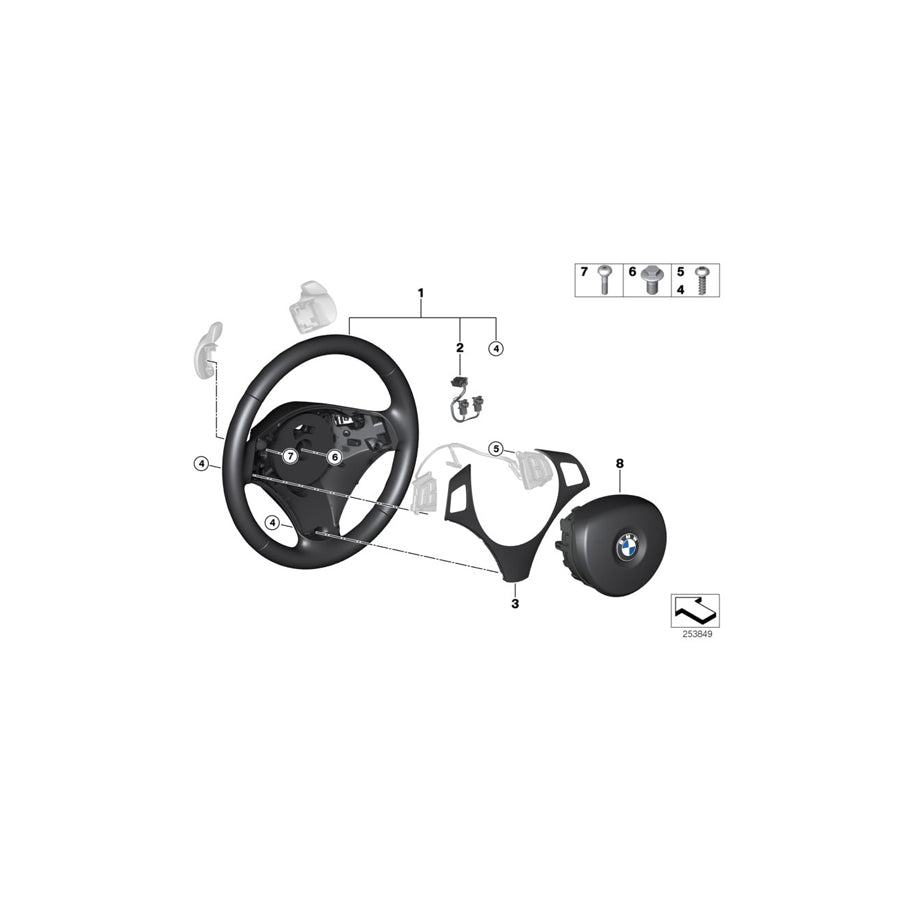 Genuine BMW 32306776952 E92 E93 Airbag Sport St. Whl. Lthr Steptronic (Inc. 330xd, 330d & 330xi) | ML Performance US Car Parts