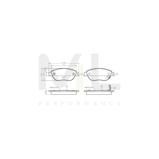 Bosch 0986Tb3141 Brake Pad Set Excl. Wear Warning Contact  | ML Performance Car Parts