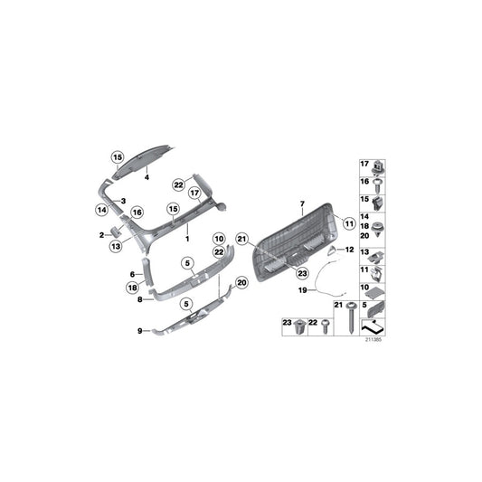 Genuine BMW 51497234863 F07 Adjustment Element (Inc. 550iX, 550i & 535d) | ML Performance US Car Parts
