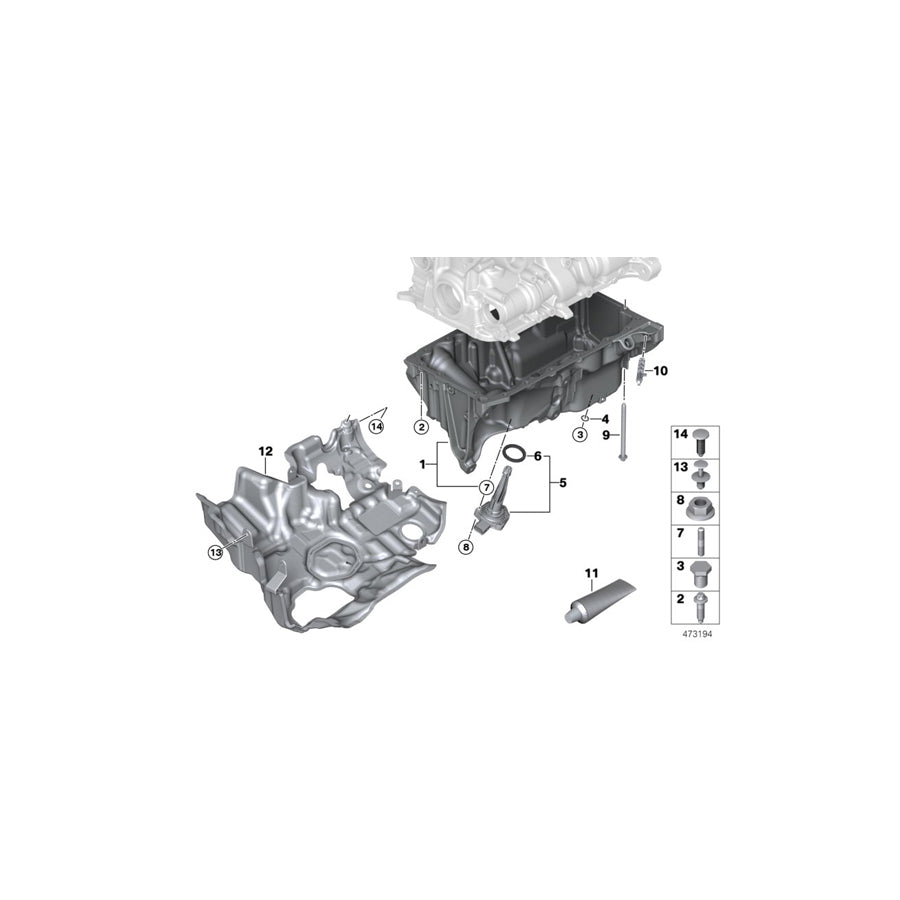 Genuine BMW 11148581908 G30 G01 G02 Cover, Acoustic (Inc. X3 18d, X3 20i & X4 20iX) | ML Performance US Car Parts