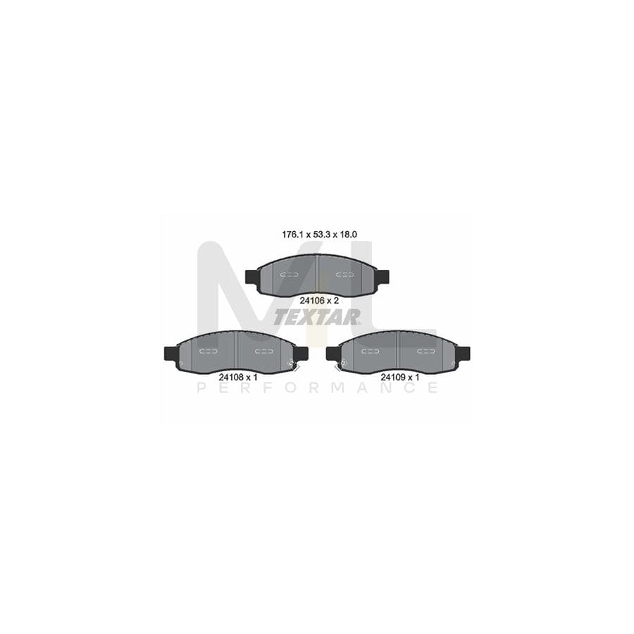 TEXTAR 2410601 Brake pad set with acoustic wear warning | ML Performance Car Parts
