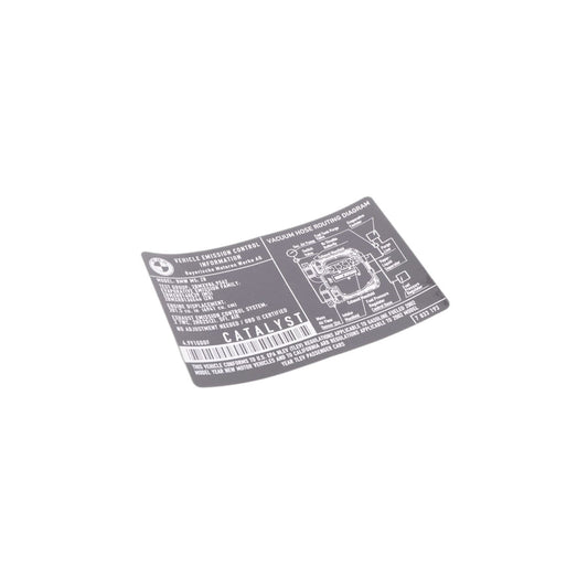 Genuine BMW 71227833193 E39 E52 Label "Exhaust Emission" (Inc. M5 & Z8) | ML Performance US Car Parts