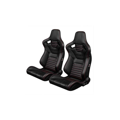 BRAUM Elite-X Series Racing Seats (Red Stitching - Version 2) – Pair
