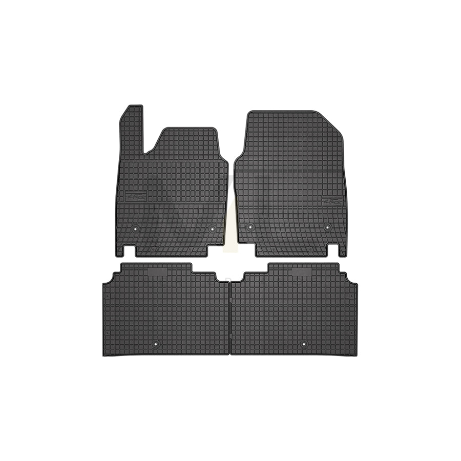 FROGUM Tailored, Basic 412156 Floor mat set Elastomer, Front and Rear, Quantity: 4, Black, (LHD)
