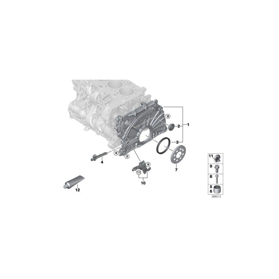 Genuine BMW 11148591625 G11 F23 F34 Timing Case Cover (Inc. 218d, 520dX & X5 25d) | ML Performance US Car Parts
