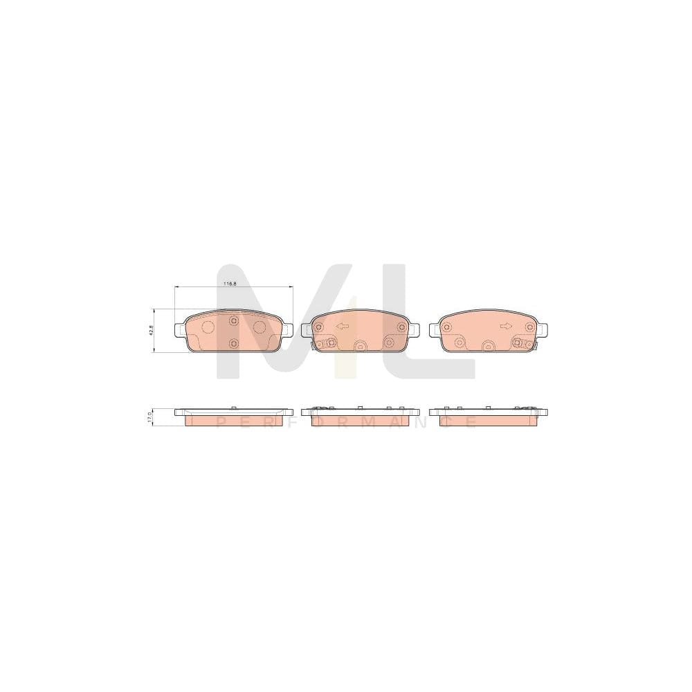 TRW Gdb1927 Brake Pad Set With Acoustic Wear Warning | ML Performance Car Parts