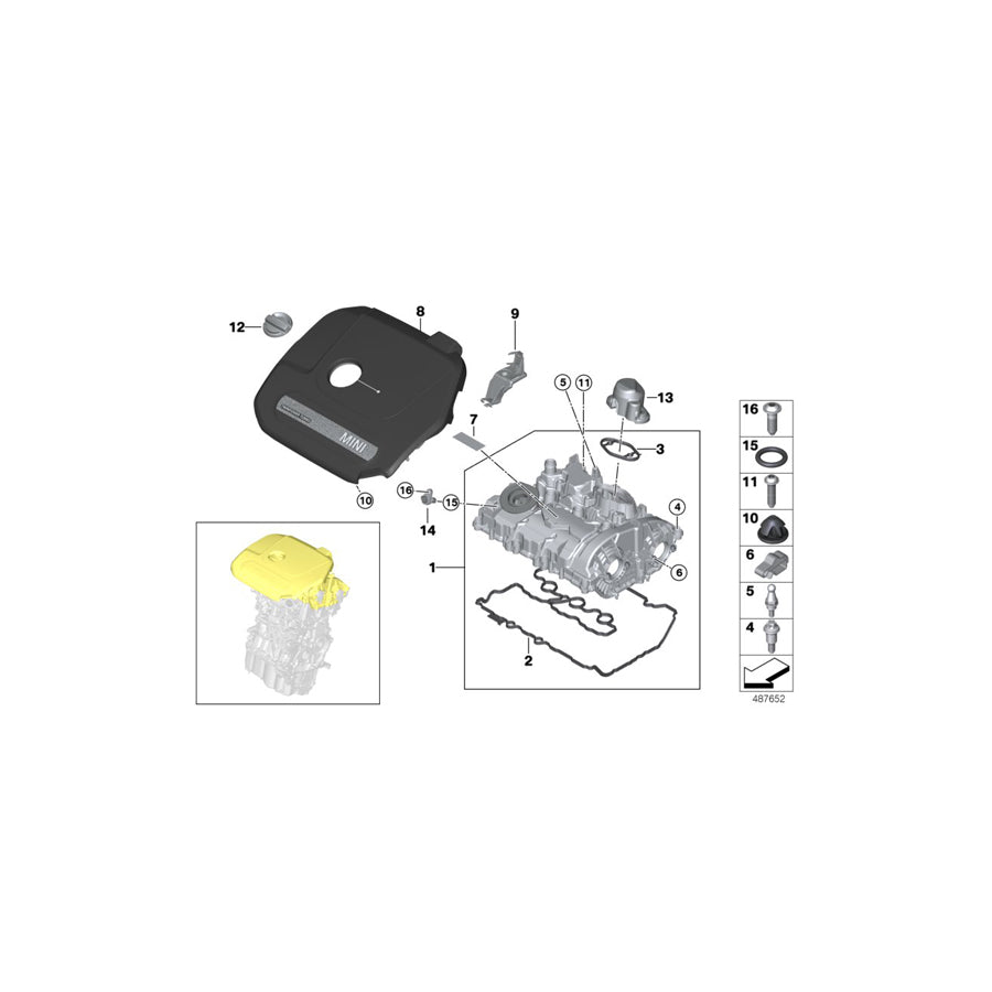 Genuine BMW 11148632412 F56 F55 Cover, Acoustic (Inc. One First, Cooper S ALL4 & JCW) | ML Performance US Car Parts