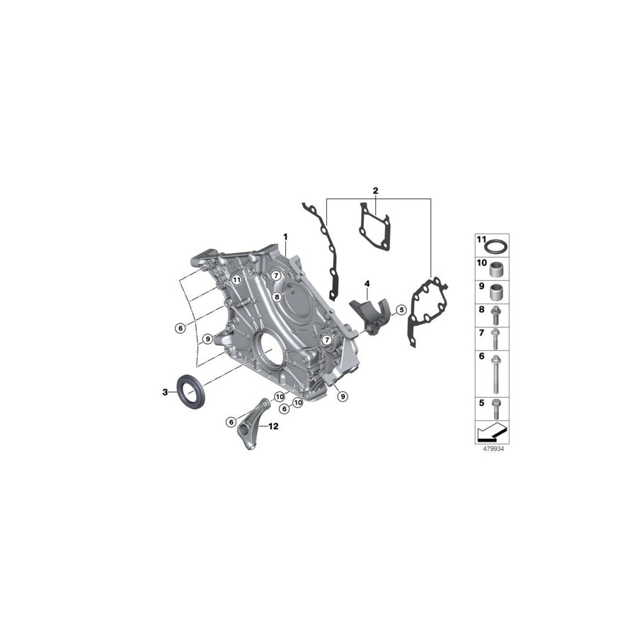 Genuine BMW 11148620773 G12 RR31 Timing Case Cover (Inc. Cullinan Black Badge, M760LiX & M760iX) | ML Performance US Car Parts
