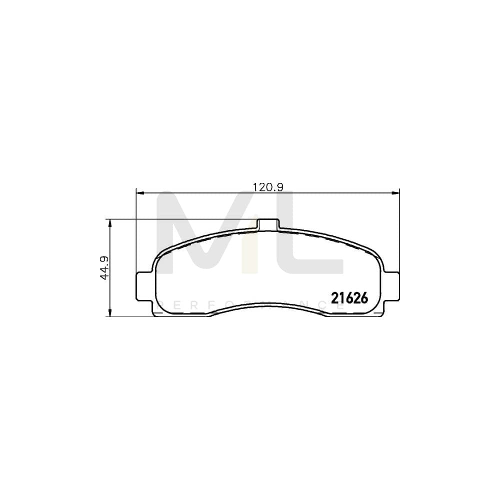 Hella 8DB 355 016-501 Brake Pad Set Not Prepared For Wear Indicator
