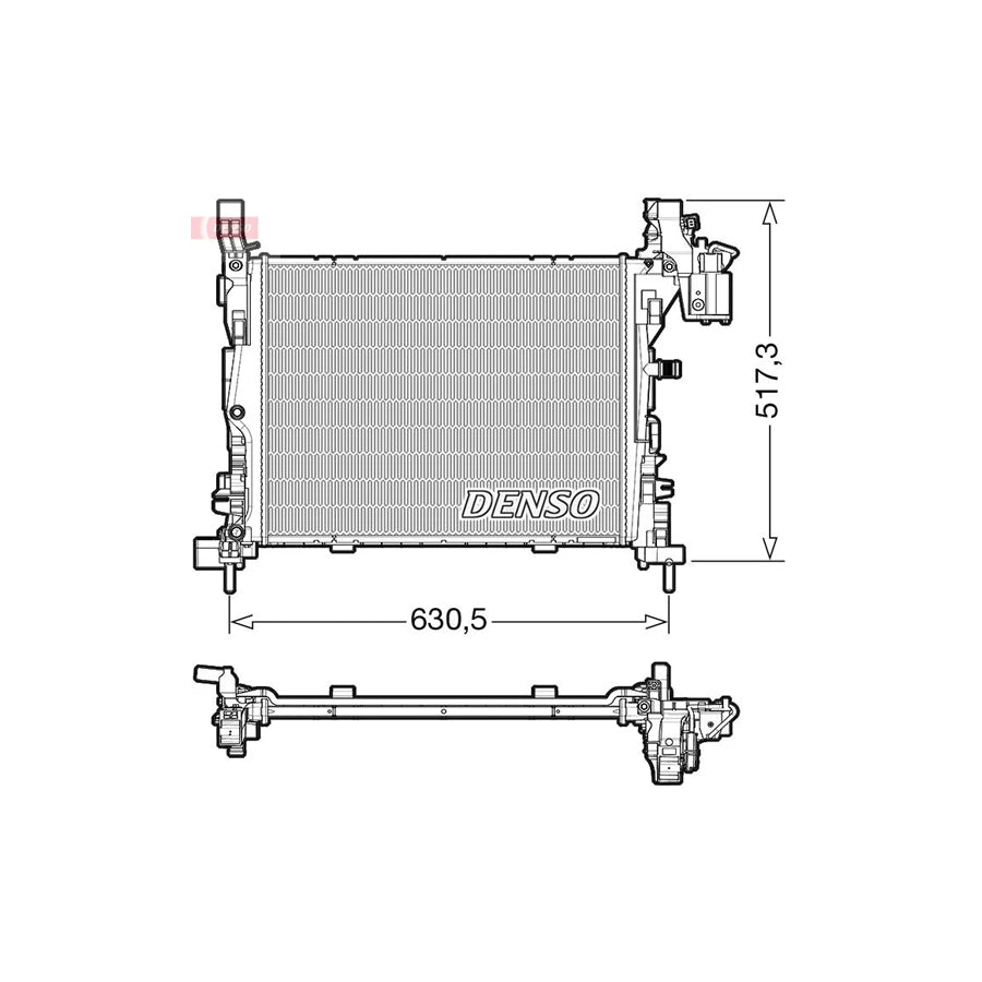 DENSO DRM23062 Engine Radiator for Renault Kangoo II Express (Fw)