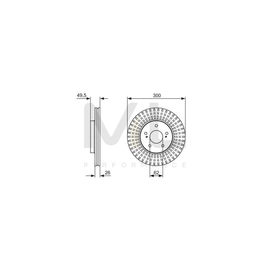 BOSCH 0 986 479 787 Brake Disc for SUZUKI Kizashi (FR) Vented, Coated | ML Performance Car Parts