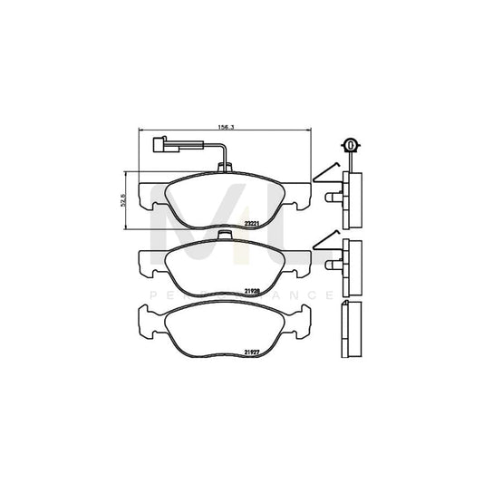 TEXTAR 2192802 Brake pad set with integrated wear warning contact | ML Performance Car Parts