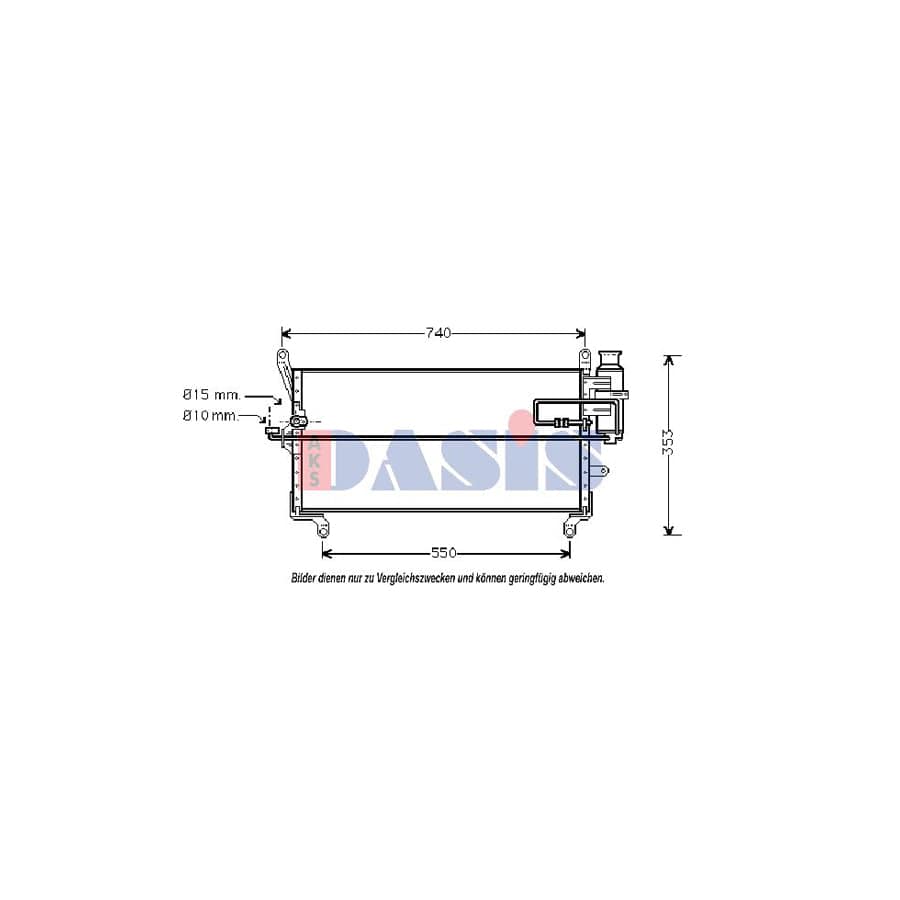 AKS Dasis 082130N Air Conditioning Condenser for Fiat Punto