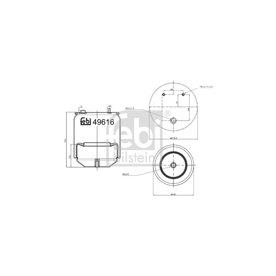 Febi Bilstein 49616 Boot, Air Suspension