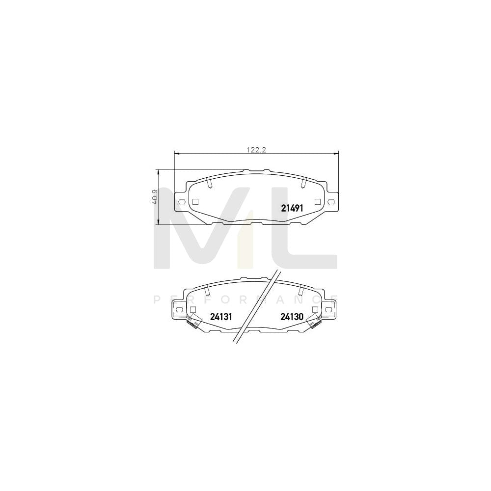 Hella 8DB 355 016-751 Brake Pad Set With Acoustic Wear Warning