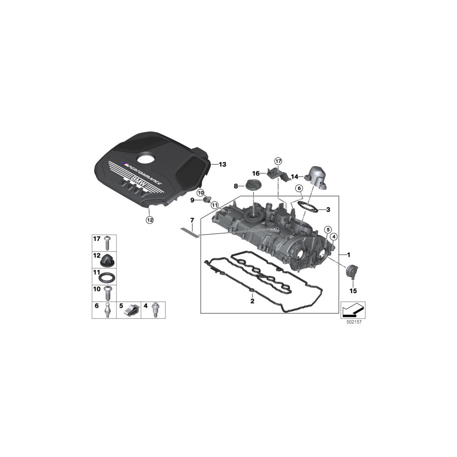Genuine BMW 11148661683 F44 F39 F40 Engine Cover (Inc. M135iX, X2 M35iX & M235iX) | ML Performance US Car Parts