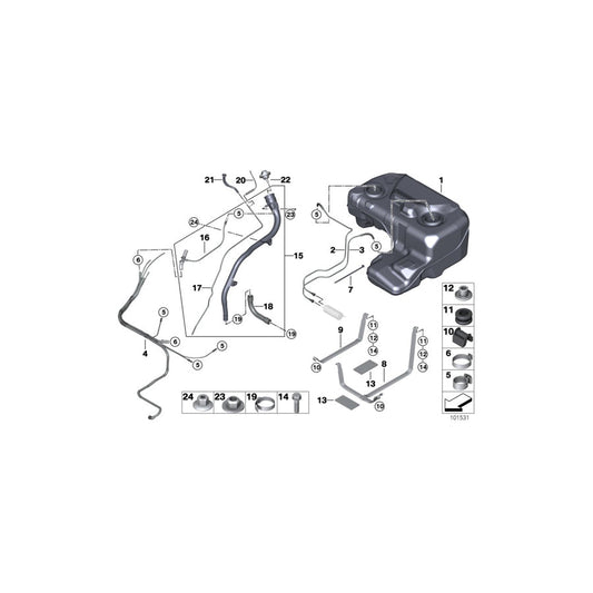 Genuine BMW 16116766596 E53 Plastic Fuel Tank (Inc. X5) | ML Performance US Car Parts