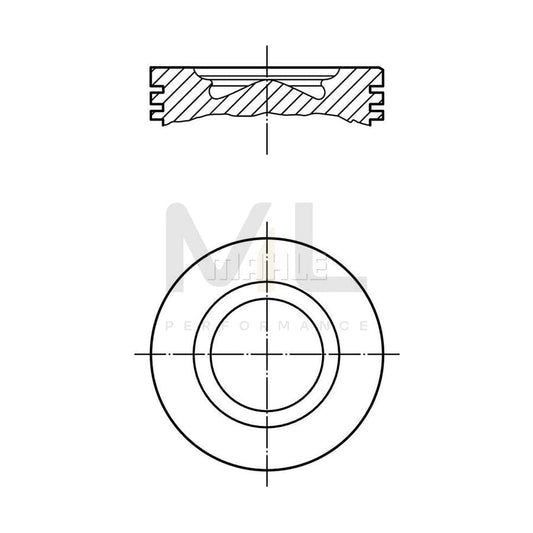 MAHLE ORIGINAL 007 PI 00159 000 Piston 95,802 mm, with cooling duct, with piston ring carrier | ML Performance Car Parts