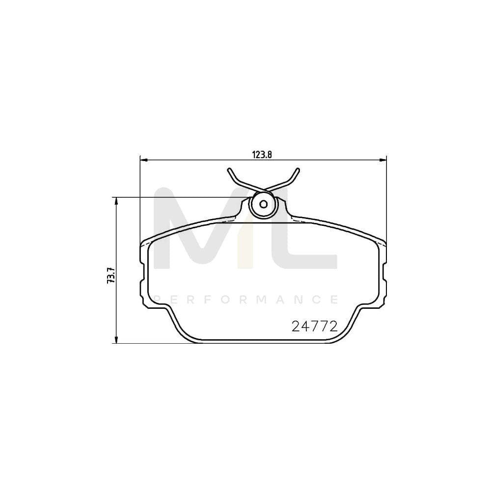 Hella 8DB 355 014-521 Brake Pad Set Not Prepared For Wear Indicator