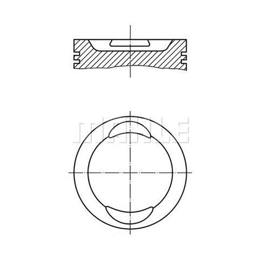MAHLE ORIGINAL 029 02 02 Piston 75,51 mm, with piston rings | ML Performance Car Parts