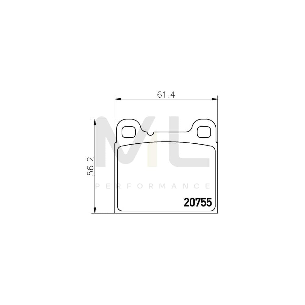 Hella 8DB 355 008-801 Brake Pad Set Not Prepared For Wear Indicator