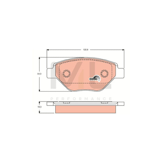 TRW Cotec Gdb1571 Brake Pad Set For Renault Megane Not Prepared For Wear Indicator | ML Performance Car Parts
