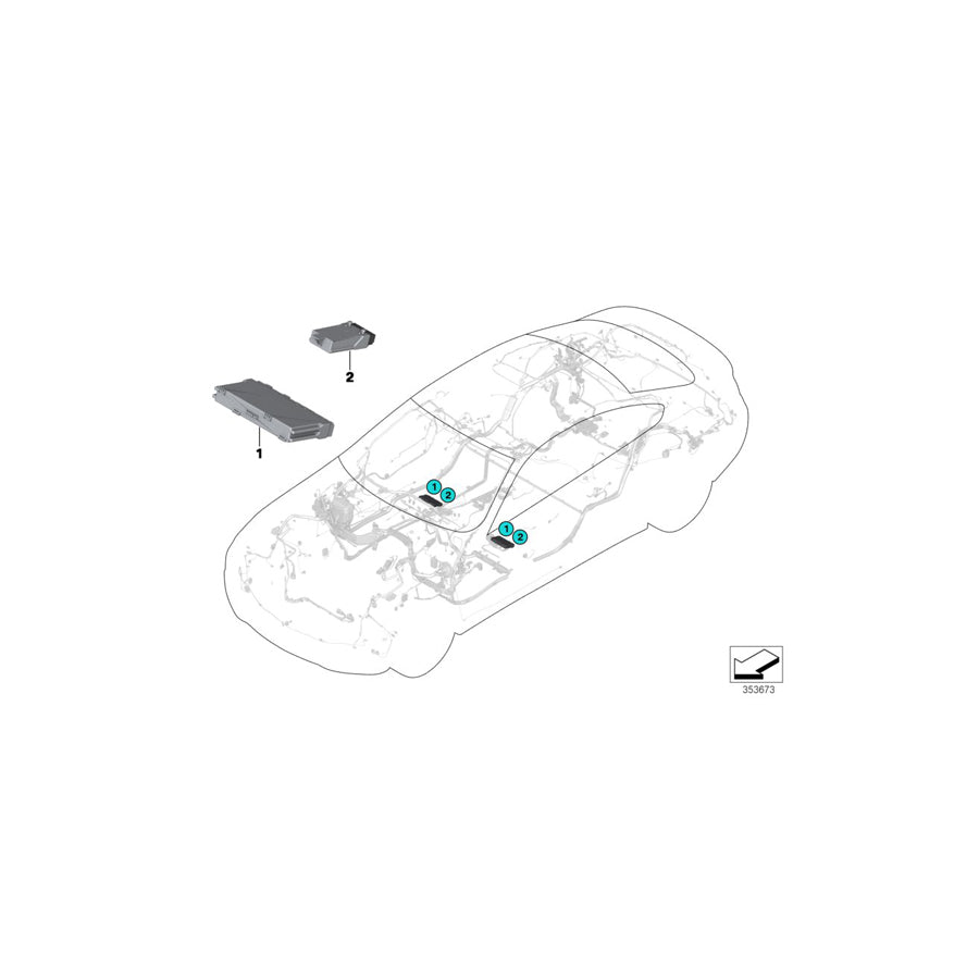 Genuine BMW 61359459673 RR5 F31 F11 Seat Module (Inc. 318dX, X4 28iX & ALPINA B6) | ML Performance US Car Parts