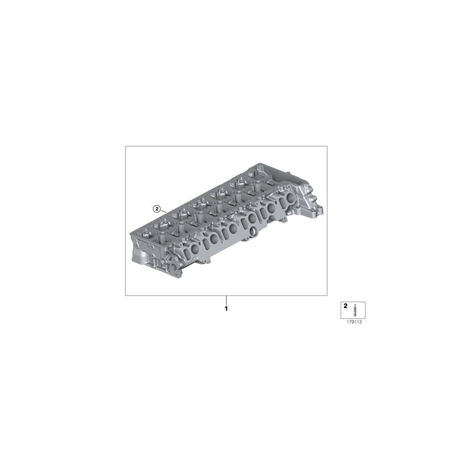Genuine BMW 11127807641 F07 F10 E70 Cylinder Head (Inc. 535dX, X5 40dX & X6 40dX) | ML Performance US Car Parts