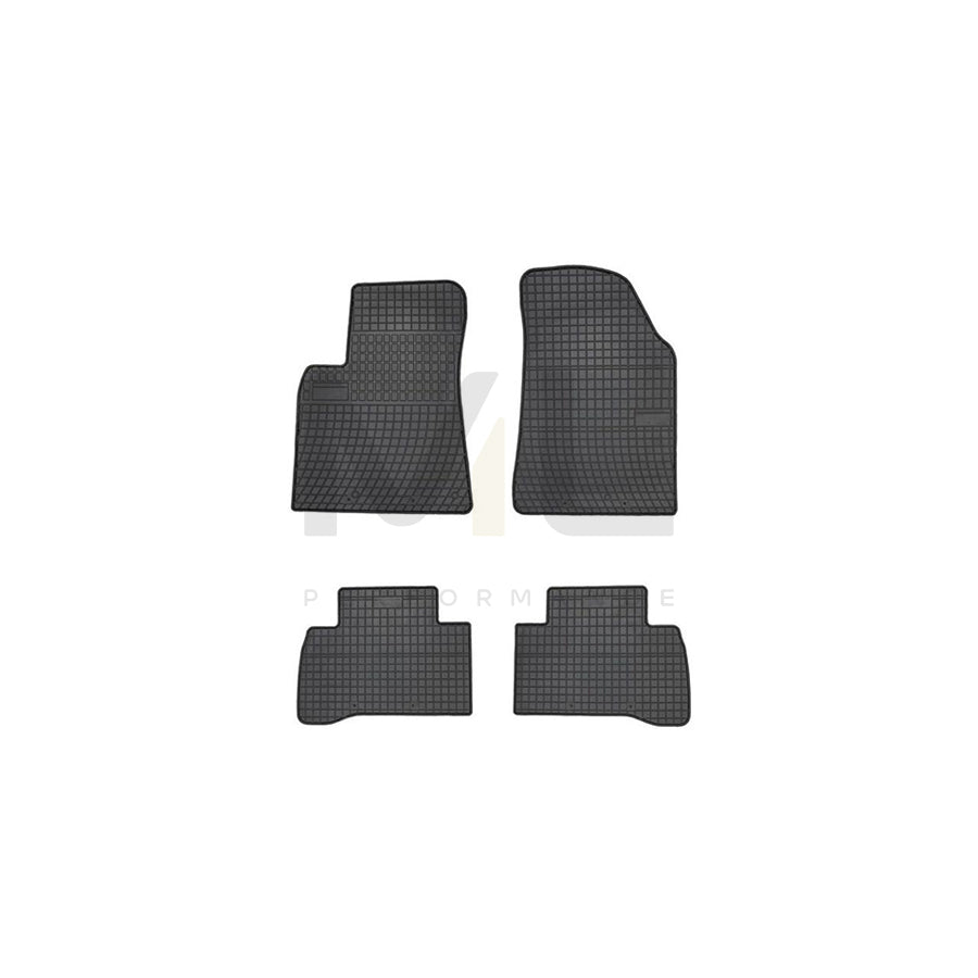 FROGUM Tailored 547440 Floor mat set for KIA Niro (DE) Elastomer, Front and Rear, Quantity: 4, Black, (LHD)