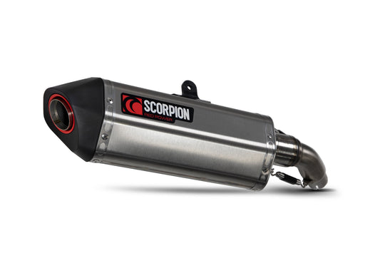 Scorpion RKA125SEO Kawasaki Z125 Serket Parallel Slip-On - Brushed Stainless Steel Sleeve | ML Performance US US