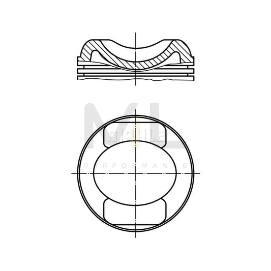 MAHLE ORIGINAL 031 55 00 Piston 74,0 mm, without cooling duct | ML Performance Car Parts