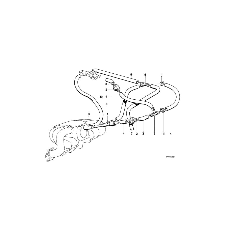 Genuine BMW 11611277721 E21 E28 Hose (Inc. 323i & 520i) | ML Performance UK Car Parts
