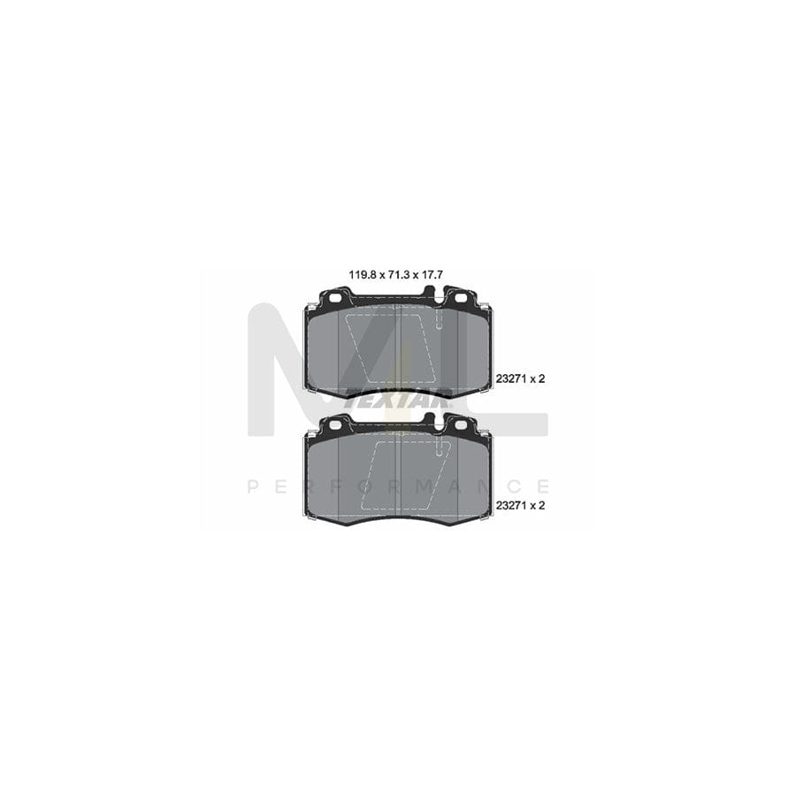 TEXTAR epad 2327181 Brake pad set prepared for wear indicator | ML Performance Car Parts