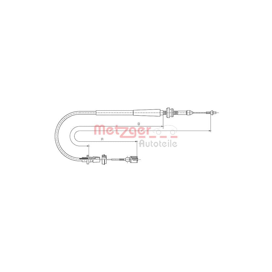 METZGER 10.0862 Throttle Cable