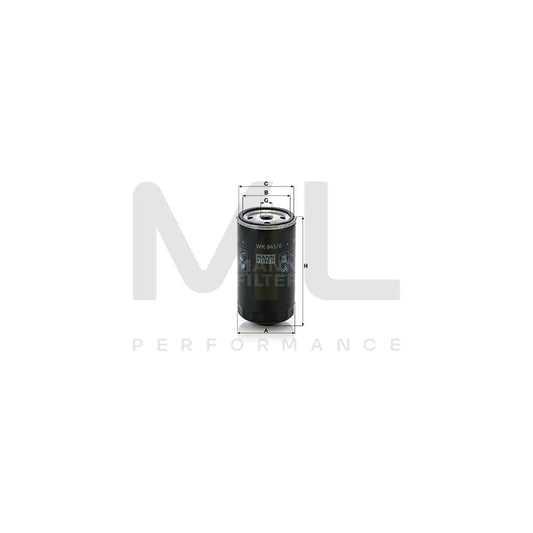 MANN-FILTER WK 845/6 Fuel filter Spin-on Filter