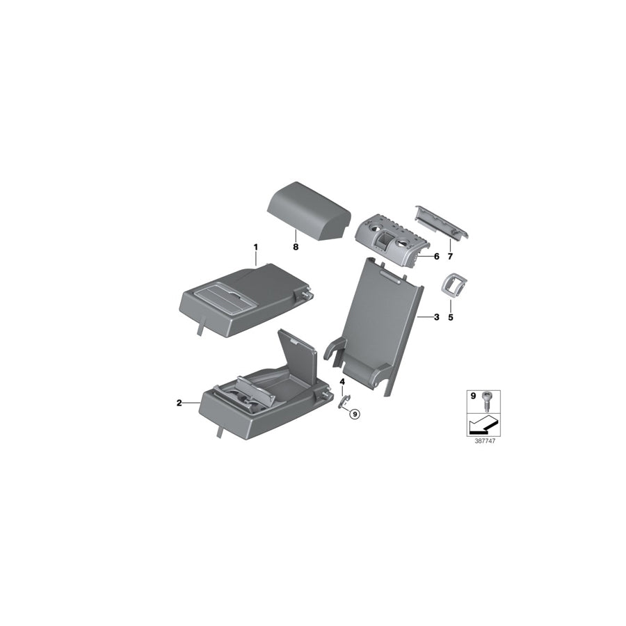 Genuine BMW 52207353145 F15 F16 User-Control Unit, Backrest, Center ELFENBEINWEISS (Inc. X6 30dX, X5 40dX & X5 35dX) | ML Performance US Car Parts