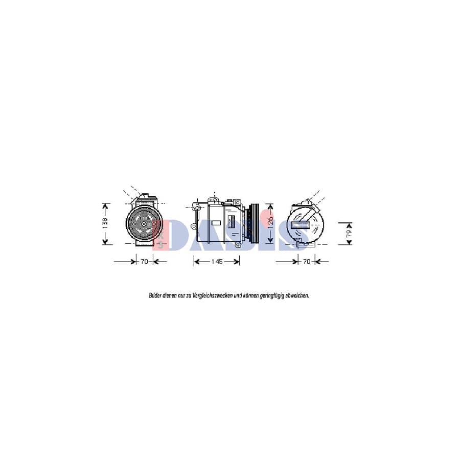 AKS Dasis 850985N Compressor, Air Conditioning for BMW 7 (E38)