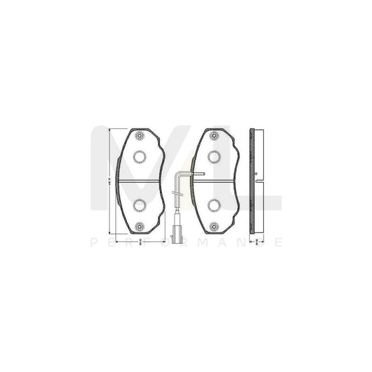 Bosch 0986Tb2432 Brake Pad Set Incl. Wear Warning Contact  | ML Performance Car Parts