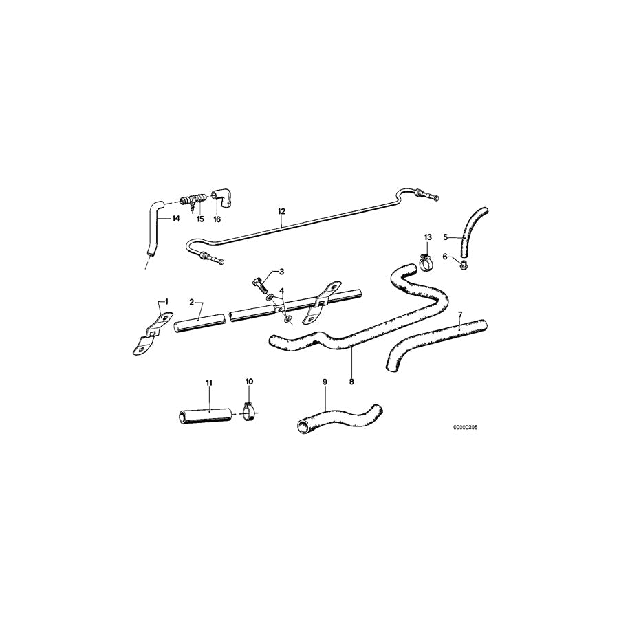 Genuine BMW 11151269524 E28 E12 E21 Vent Hose (Inc. 315, 316 & 518) | ML Performance US Car Parts